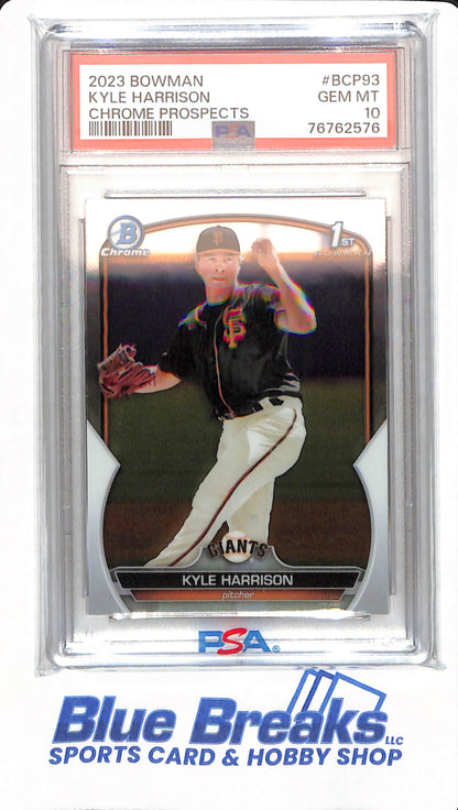 2023 Bowman - Kyle Harrison - # BCP93 - San Francisco Giants - Baseball - Chrome Prospects