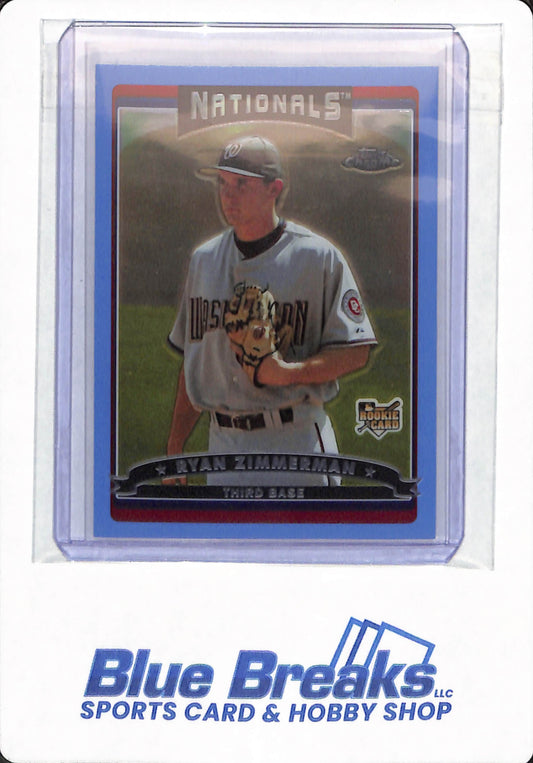 2006 Topps Chrome - Ryan Zimmerman - #284 - Washington Nationals - Baseball - Refractor - Blue