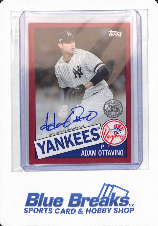 2020 Topps - Adam Ottavino - # 85BA-AO - New York Yankees - Baseball - 35th Anniversary - Autographed - Red - 08/25