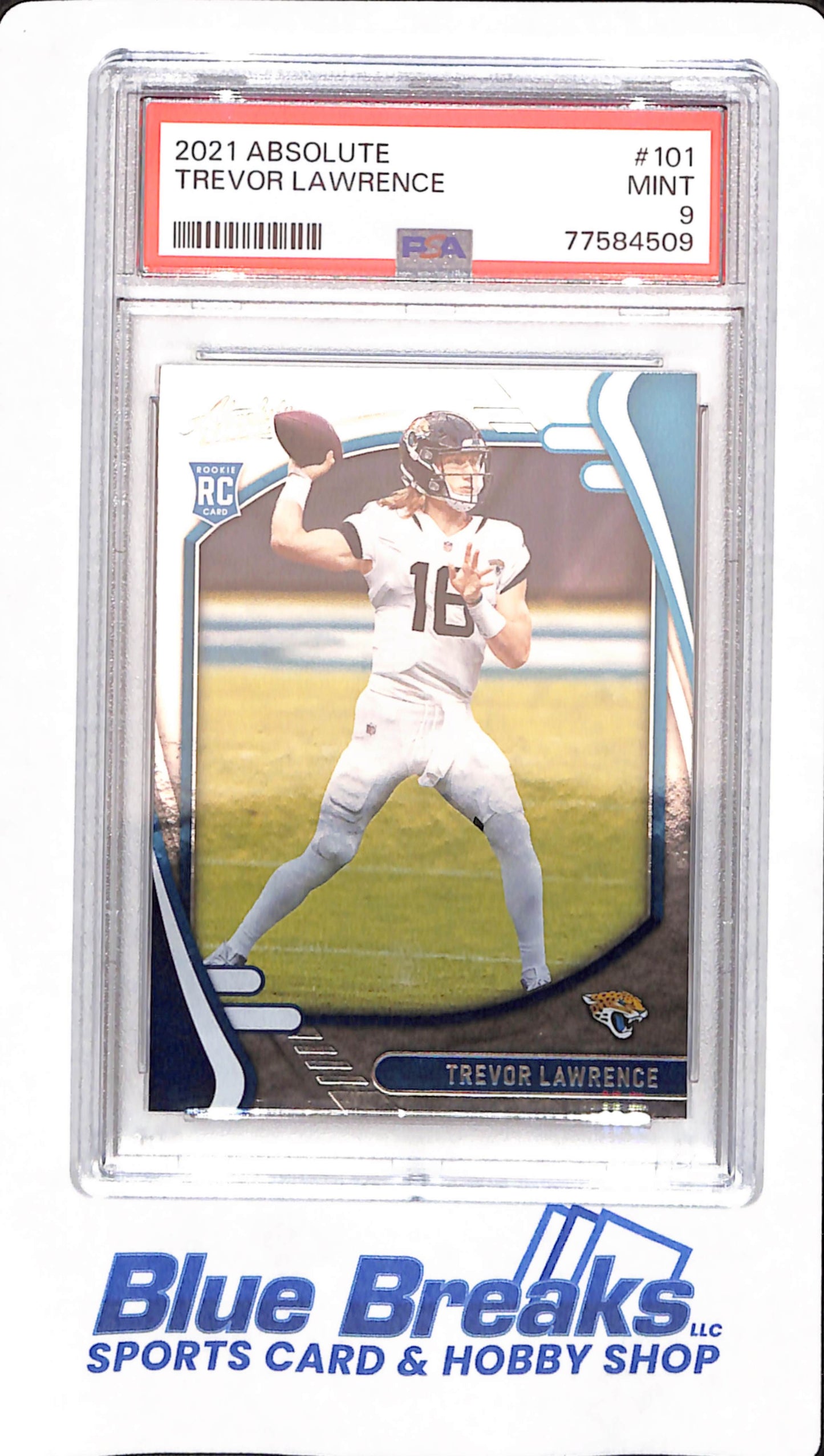 2021 Absolute - Trevor Lawrence - # 101 - Football - PSA 9 - Jacksonville Jaguars - Rookie