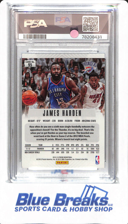 2012 Panini Prizm - James Harden - #95 - PSA 6 - Oklahoma City Thunder - Basketball