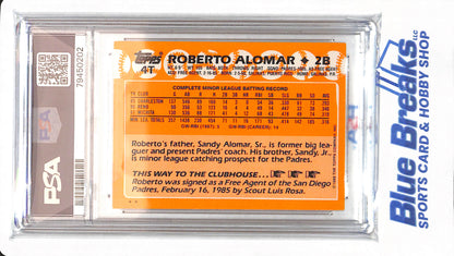 1988 Topps Traded - Roberto Alomar - # 4T - San Diego Padres - Baseball - PSA 9