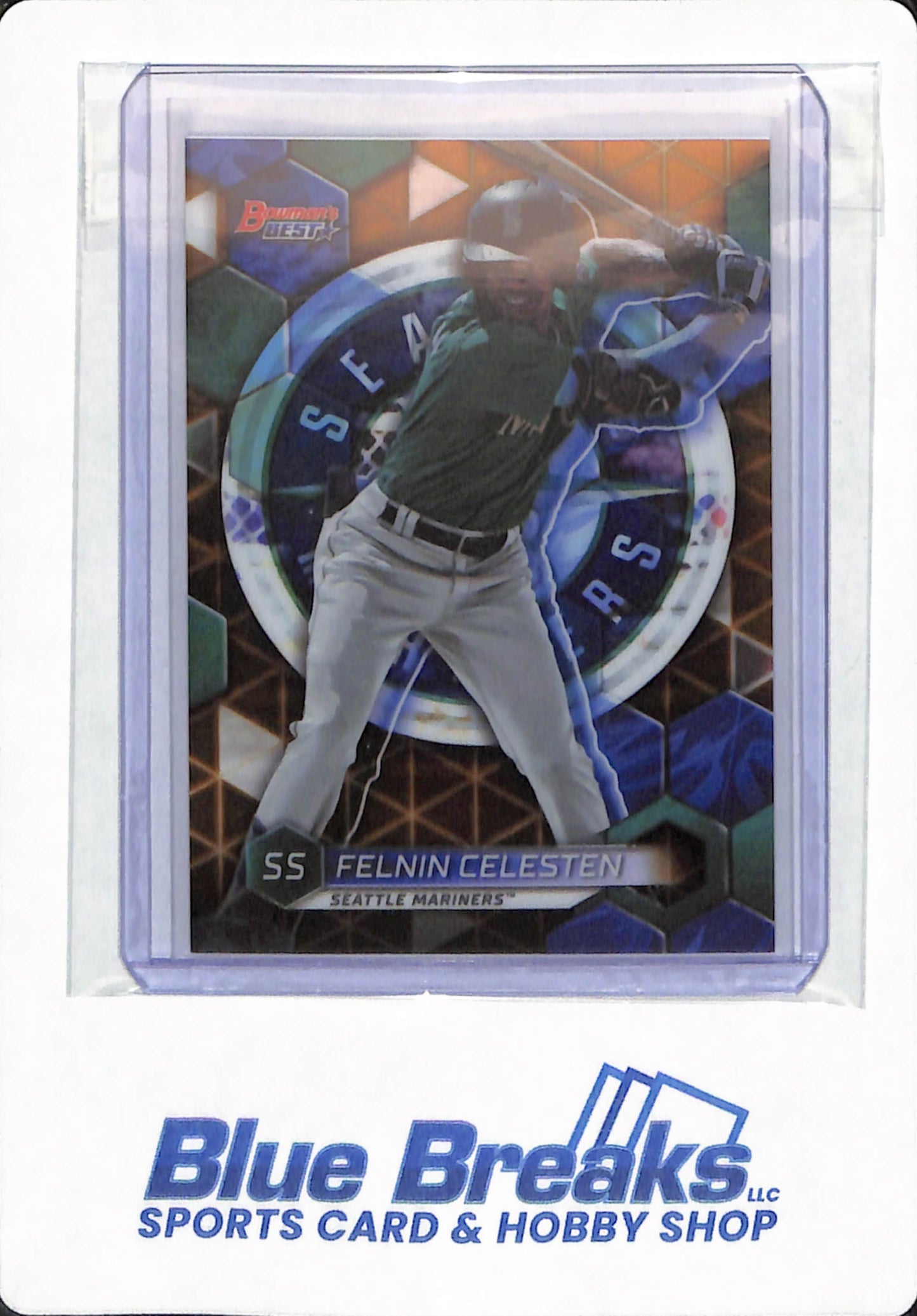 2023 Topps Bowman's Best - Felnin Celesten - #TP-24 - Seattle Mariners - Baseball - Gold - 19/50