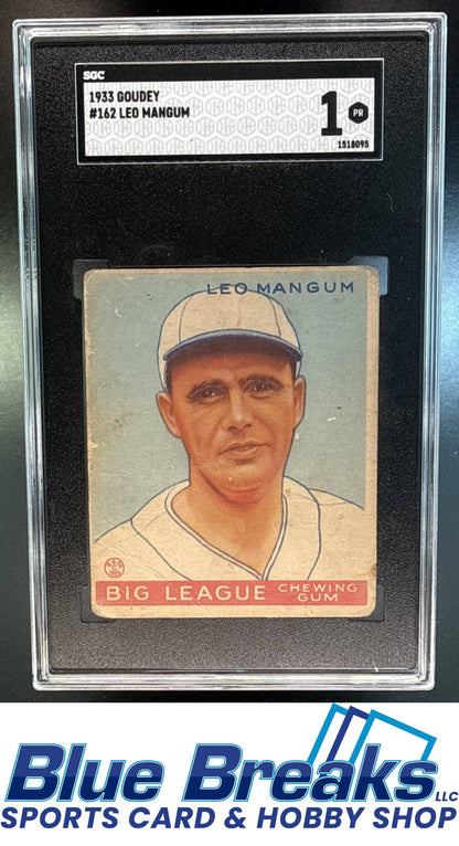 1933 Goudey R319 Leo Mangum [RC] #162 RC SGC 1