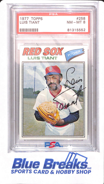 1977 Topps - Luis Tant - # 258 - Baseball - PSA 8 - Boston Red Sox