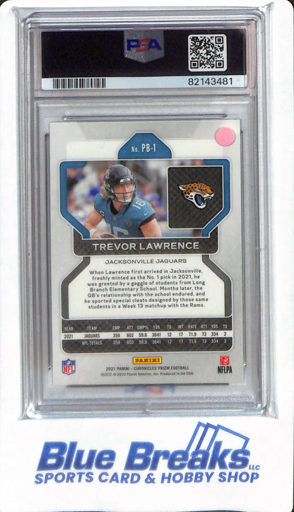 2021 Chronicles - Trevor Lawrence - #PB-1 - PSA 8 - Jacksonville Jaguars - Football