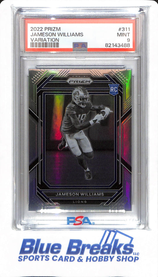 2022 Prizm - Jameson Williams - # 311 - PSA 9 - Football - Detroit Lions - Variation