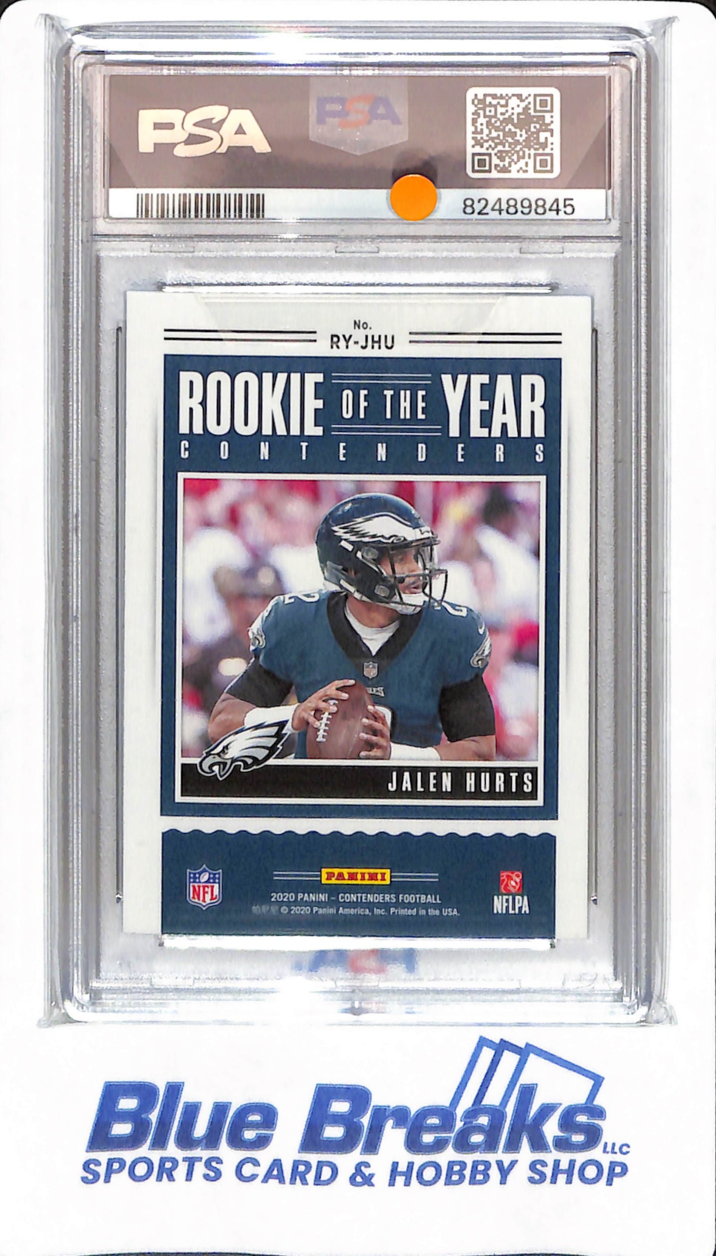 2020 Panini Contenders - Jalen Hurts - # RYJHU - PSA 9 - Football - Philadelphia Eagles - Rookie of the Year Contenders