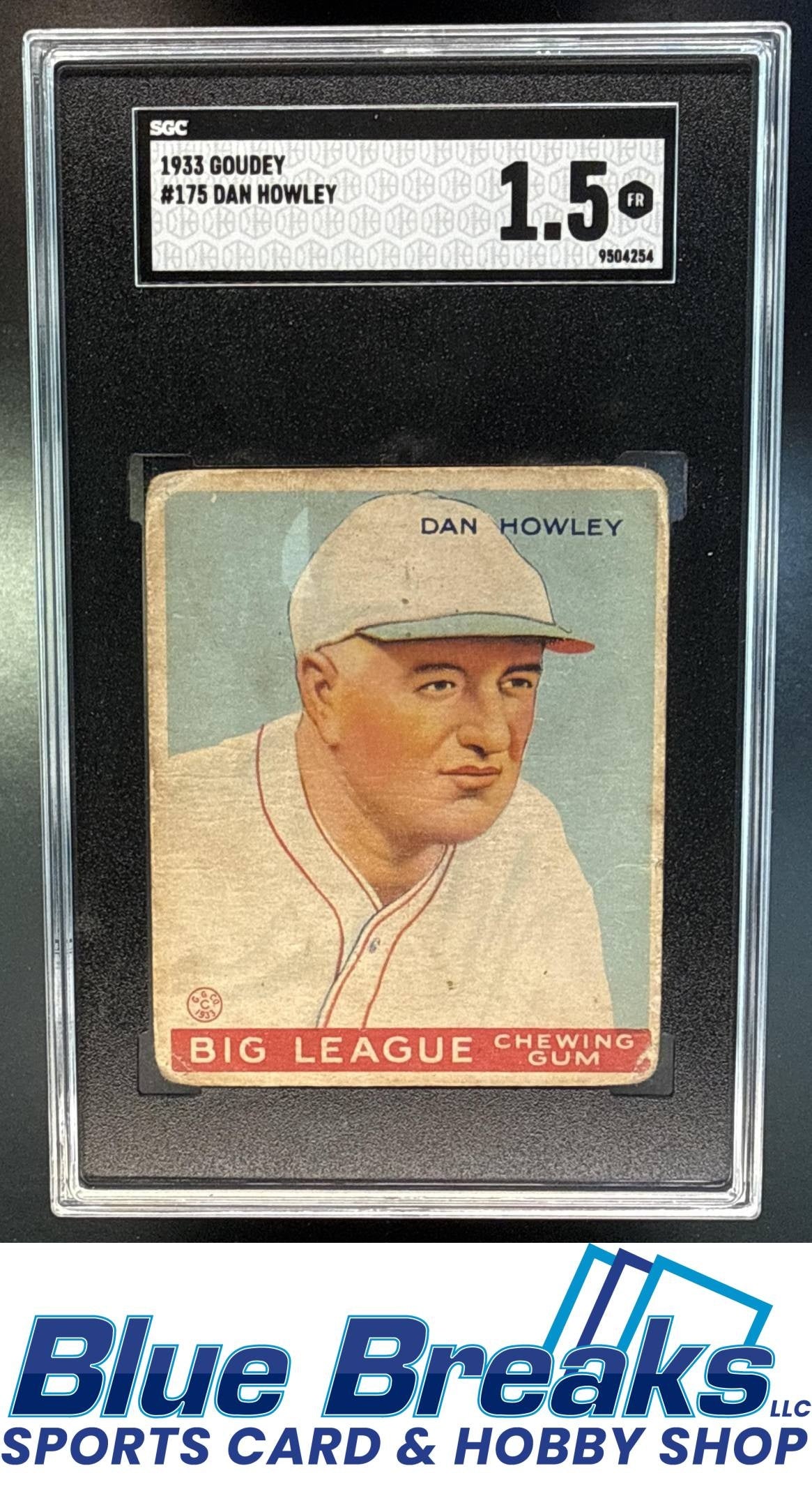 1933 Goudey R319 Dan Howley [RC] #175 RC SGC 1.5 Toronto Maple Leafs