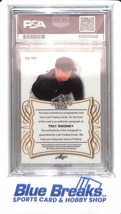 2021 Leaf Trinity - Trey Sweeney - # TS1 - PSA 9 - Baseball - Detroit Tigers - 97/99 - Autographed - Platinum