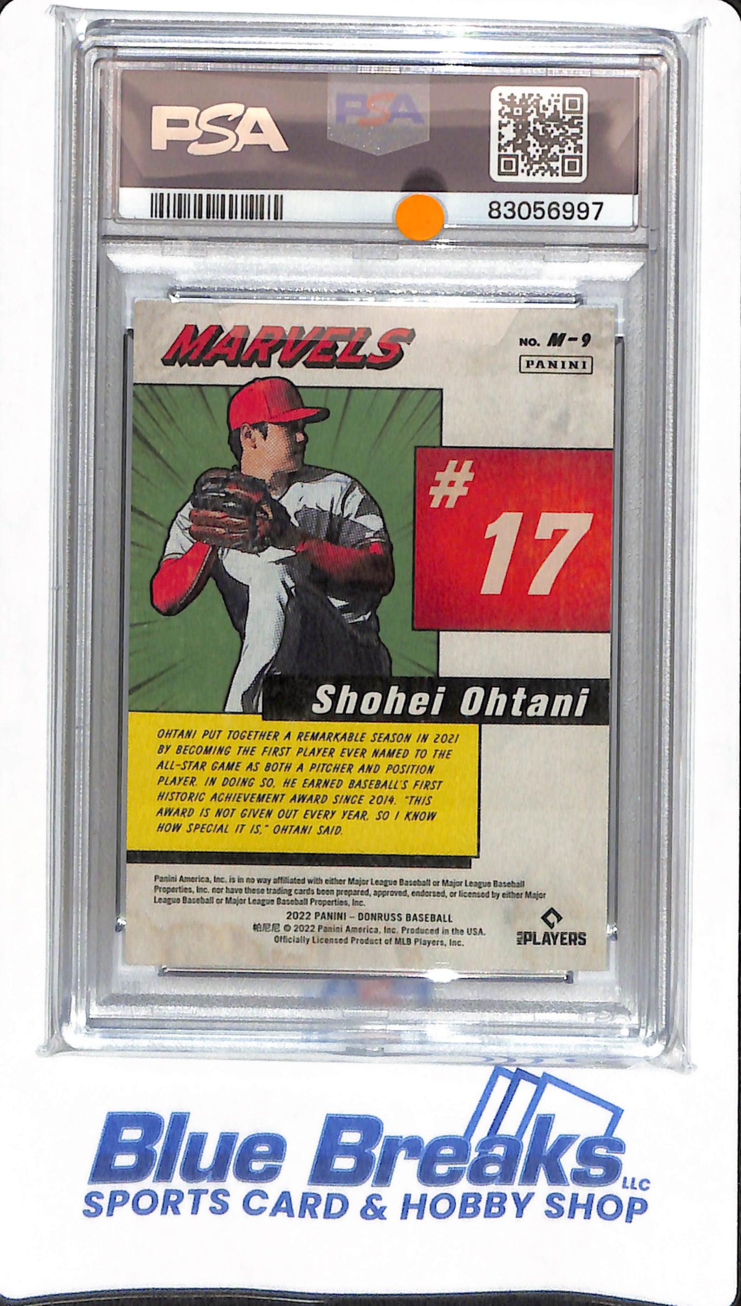 2022 Donruss - Shohei Ohtani - # M9 - PSA 9 - Baseball - Los Angeles Angels - Marvels - Rapture