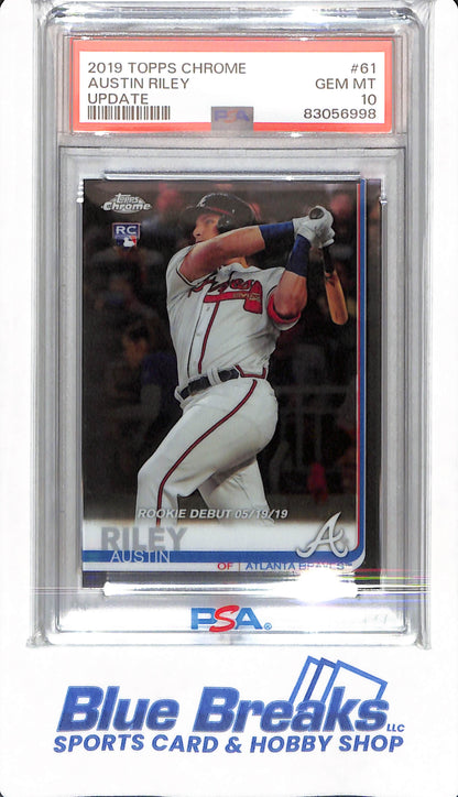 2019 Topps Chrome - Austin Riley - #61 - PSA 10 - Atlanta Braves - Baseball