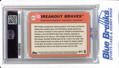 2018 Topps Heritage - Freddie Freeman / Ronald Acuna Jr - #CC-8 - PSA 9 - Atlanta Braves - Baseball - Combo