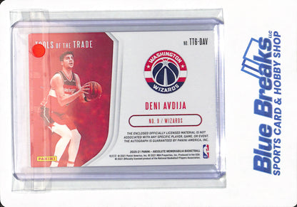 2020-21 Panini Absolute - Dent Avdija - # TT6-DAV - Washington Wizards - Basketball - Tools of the Trade - Autographed - 062/199