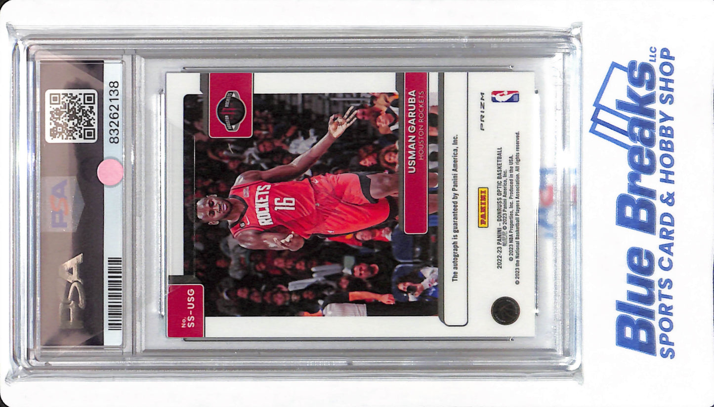 2022 Donruss Optic - Usman Aruba - #SSUSG - PSA 8 - Houston Rockets - Basketball - Signature Series Green