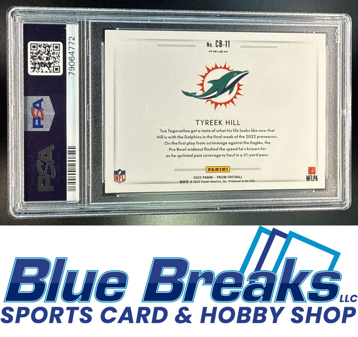 2022 Panini Prizm Color Blast Tyreek Hill [RC] #CB-11 PSA 10 Miami Dolphins