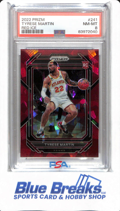 2022 Prizm - Tyrese Martin - #241 - PSA 8 - Atlanta Hawks - Basketball - Red Ice