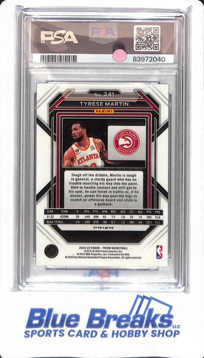 2022 Prizm - Tyrese Martin - #241 - PSA 8 - Atlanta Hawks - Basketball - Red Ice