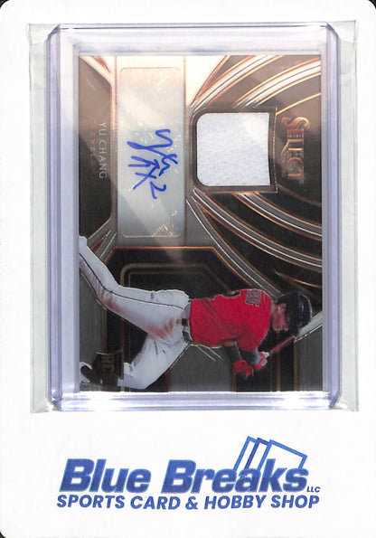 2020 Panini Select - Yu Chang - # RJA-YC - Cleveland Indians / Guardians - Baseball - Relic - Autographed - 092/209