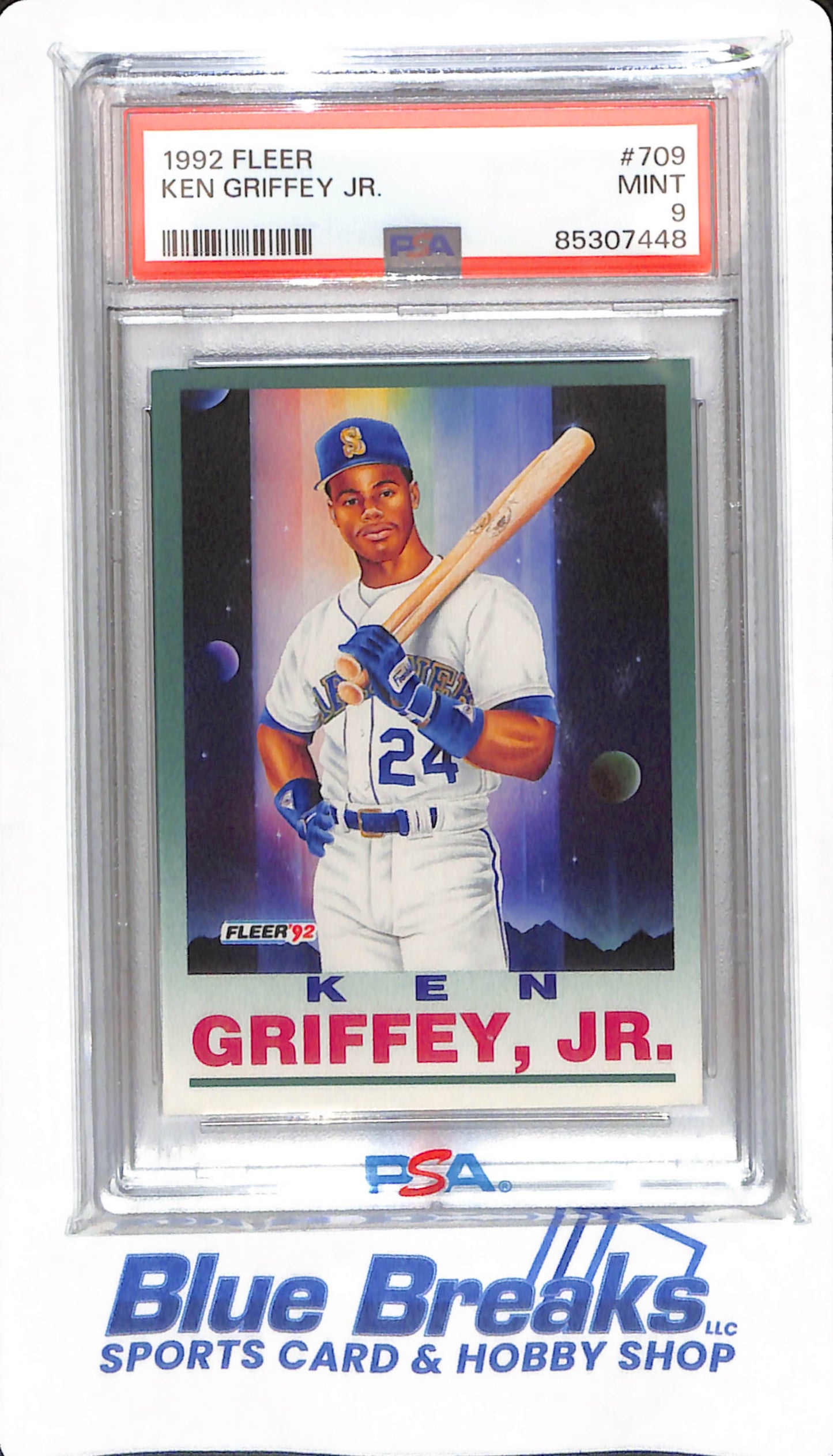 1992 Fleer - Ken Griffey Jr - # 709 - PSA 9 - Baseball - Seattle Mariners