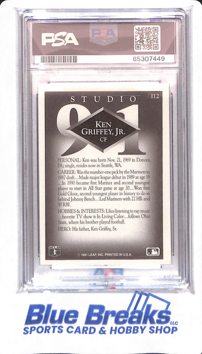 1991 Studio - Ken Griffey Jr - Seattle Mariners - # 112 - Baseball - PSA 8