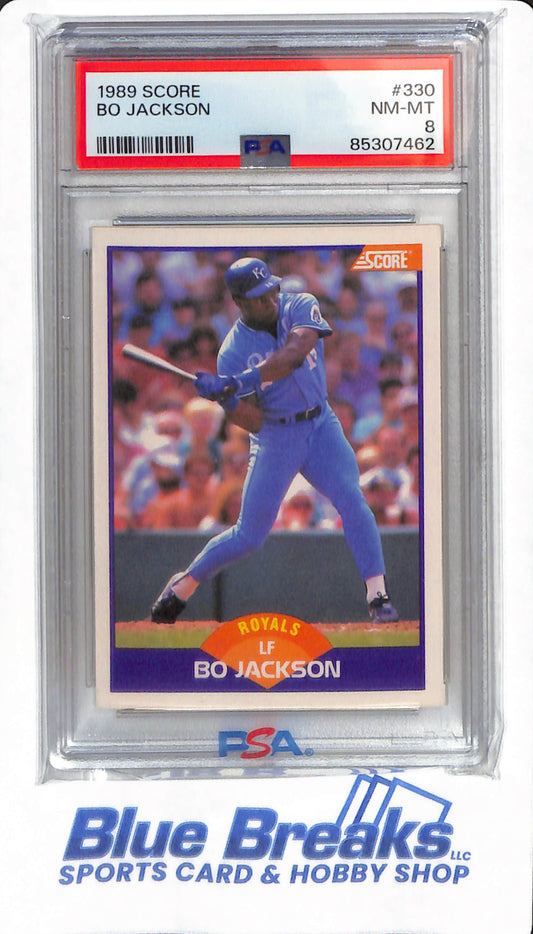 1989 Score - Bo Jackson - #330 - PSA 8 - Kansas City Royals - Baseball