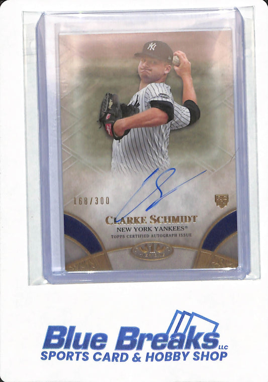 2021 Topps Tier One - Clarke Schmidt - # BOA-CS - New York Yankees - Baseball - Autographed - 168/300