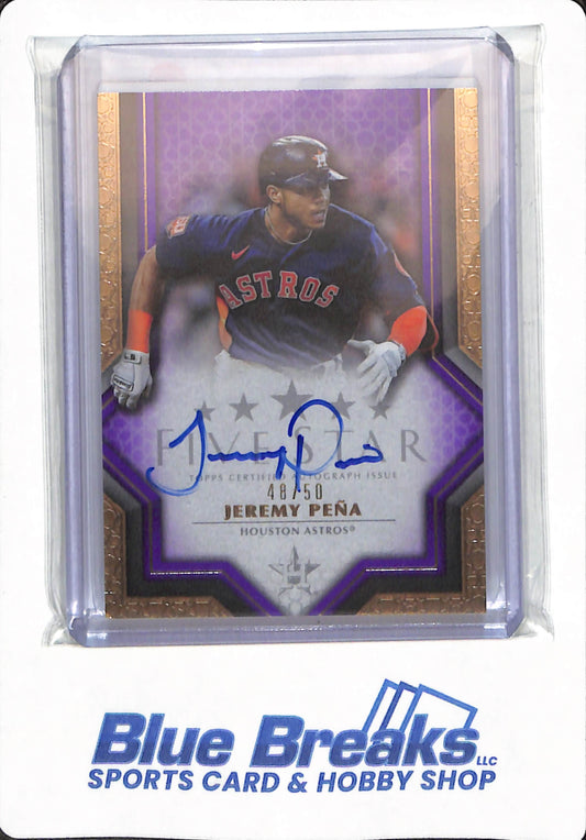 2023 Topps Five Star - Jeremy Pena - # FSA-JPE - Houston Astros - Baseball - Purple - Autographed - 48/50