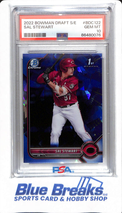 2022 Bowman Draft Sapphire - Sal Stewart - # BDC122 - PSA 10 - Baseball - Cincinnati Reds