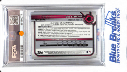 2022 Bowman Draft Sapphire - Sal Stewart - # BDC122 - PSA 10 - Baseball - Cincinnati Reds