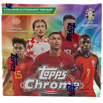 2023/24 Topps Chrome UEFA Euro Soccer Hobby Box - Sealed Wax