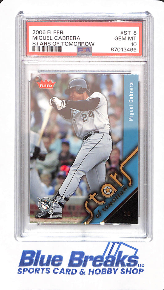 2006 Fleer - Miguel Cabrera - # ST-8 - PSA 10 - Baseball - Stars of Tomorrow - Florida Marlins