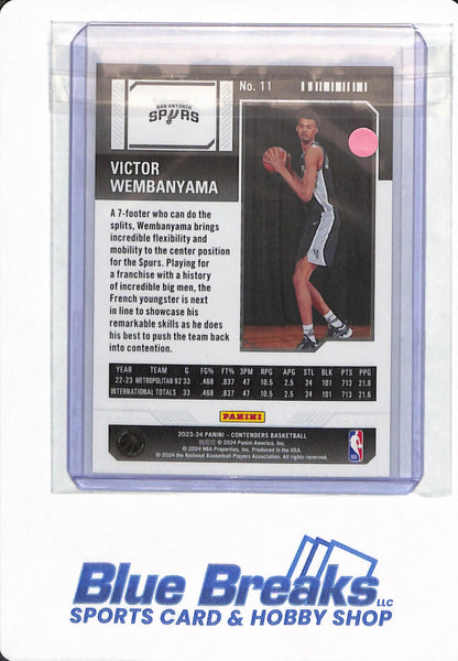 2023-24 Panini Contenders Basketball - Victor Wembanyama - #11 - San Antonio Spurs - Basketball - Game Ticket - Bronze