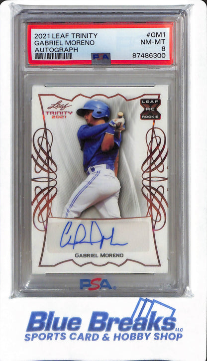 2021 Leaf Trinity - Gabriel Moreno - #GM1 - PSA 8 - Toronto Blue Jays - Baseball