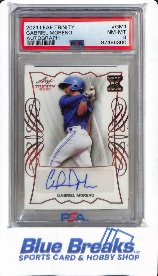 2021 Leaf Trinity - Gabriel Moreno - #GM1 - PSA 8 - Toronto Blue Jays - Baseball