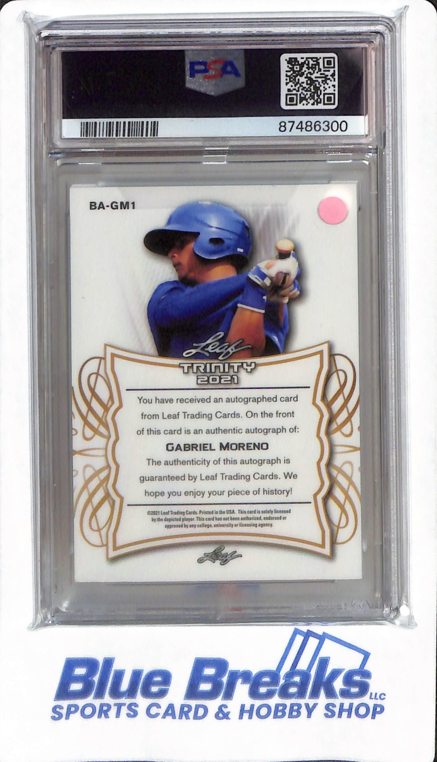 2021 Leaf Trinity - Gabriel Moreno - #GM1 - PSA 8 - Toronto Blue Jays - Baseball