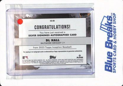 2023 Topps Inception - DL Hall - # ISS-DH - Baltimore Orioles - Baseball - Autographed - 10/99
