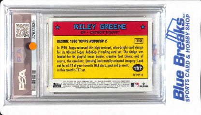 2023 Topps - Riley Greene - # 112 - PSA 10 - Baseball - Detroit Tigers - Throwback Thursday