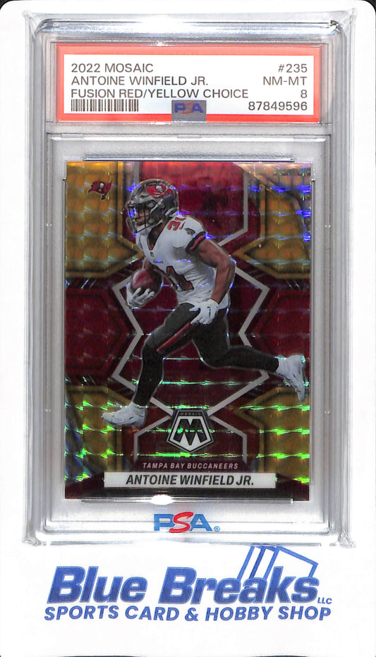 2022 Mosaic - Antoine Winfield Jr - # 235 - PSA 8 - Football - Tampa Bay Buccaneers - Red / Yellow Fusion - 08/80