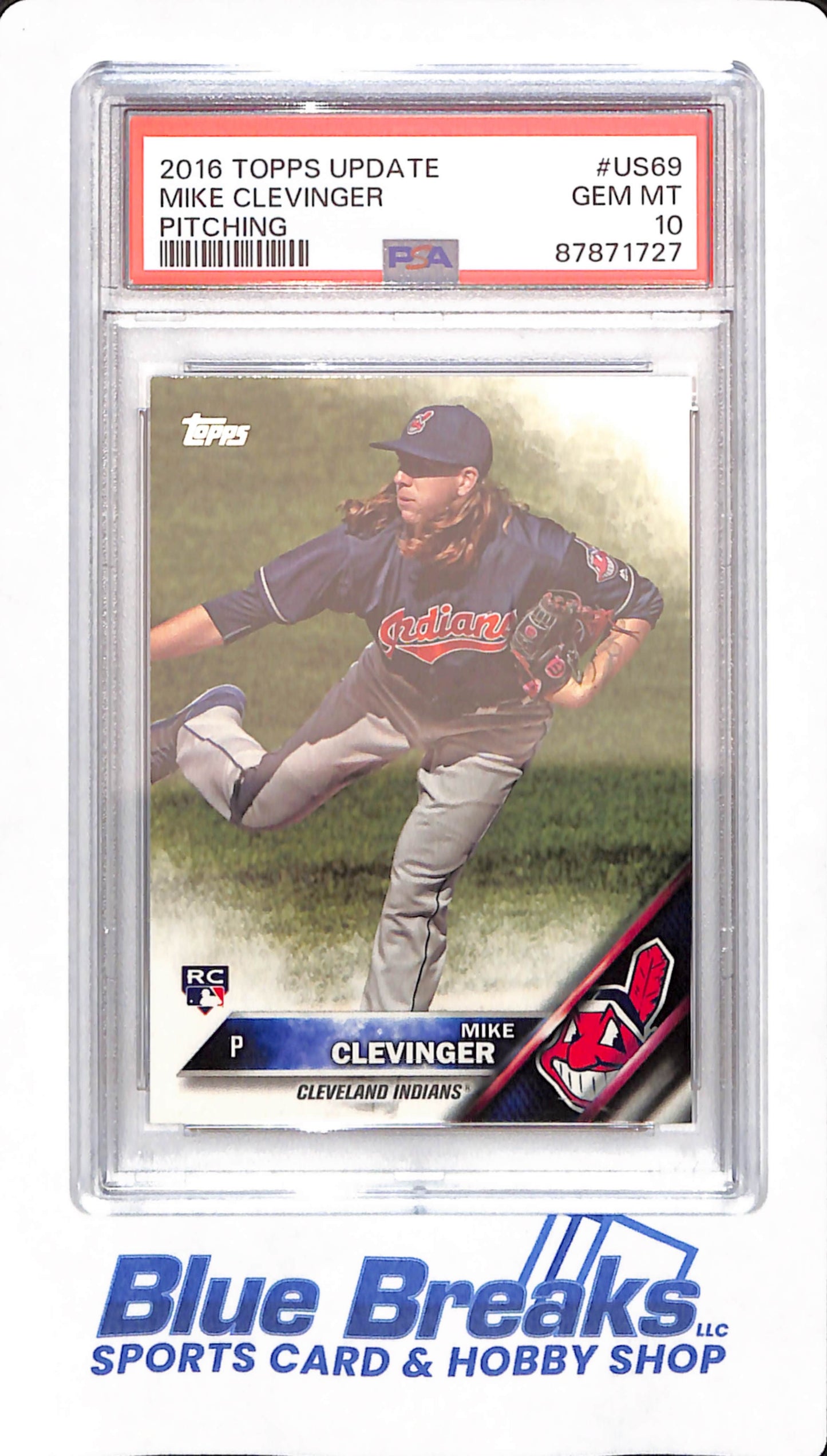 2016 Topps Update - Mike Clevinger - Cleveland Indians / Guardians - # US 69 - PSA 10 - Baseball - Pitching