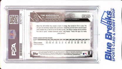 2016 Topps Update - Tim Anderson - Baseball - Chicago White Sox - # US287 - PSA 10 - White Uniform