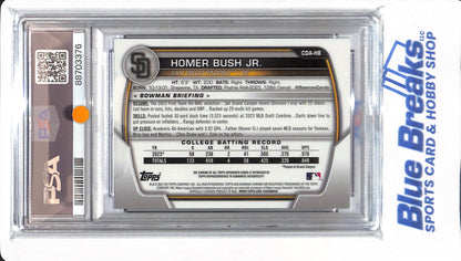 2023 Bowman Draft - Homer Bush Jr - # CDAHB - PSA 10 - San Diego Padres - Baseball - Chrome Prospect Autographed