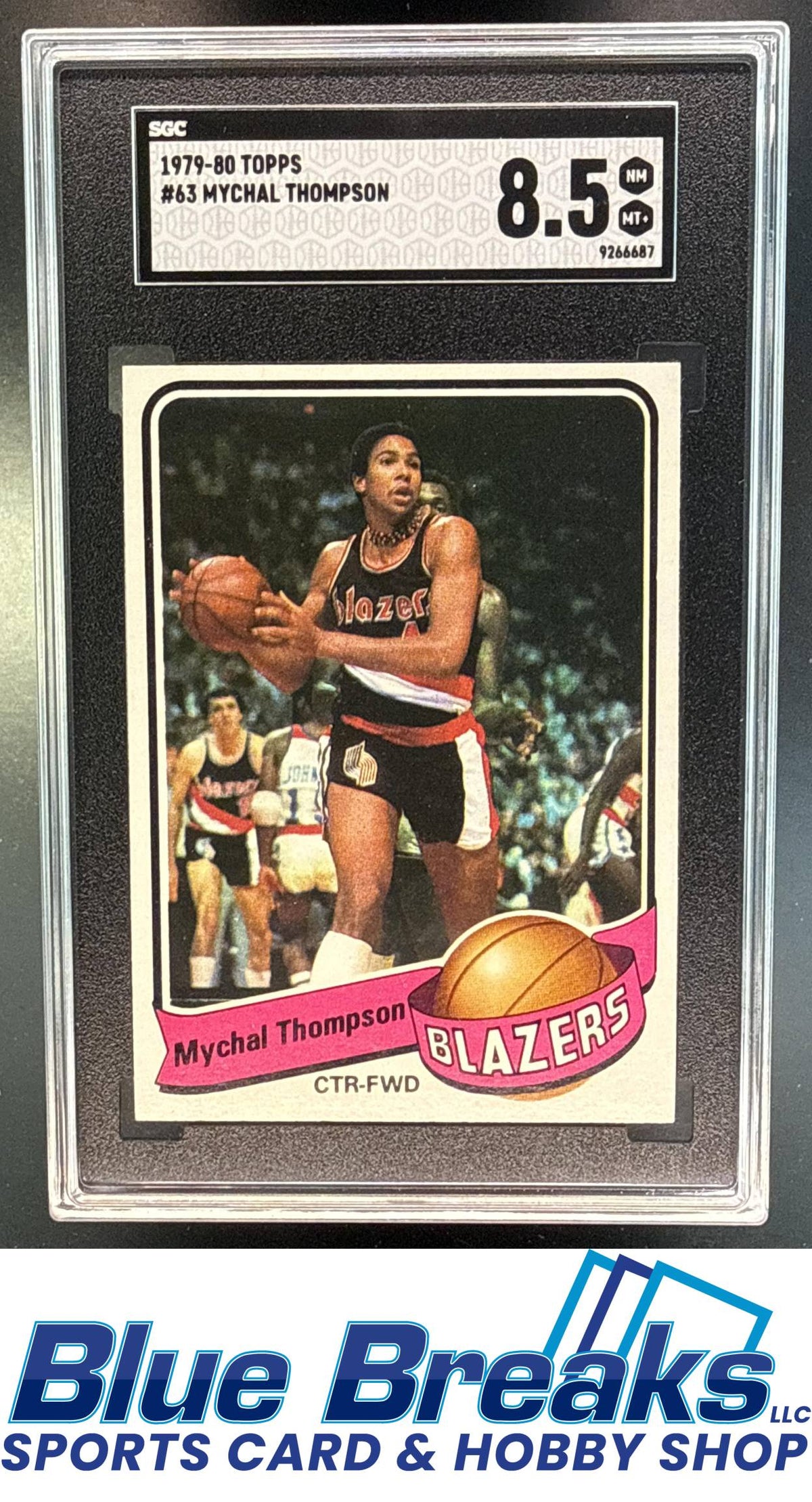 1979-80 Topps Mychal Thompson [RC] #63 RC SGC 8.5 Portland Trail Blazers