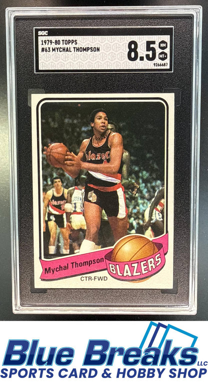 1979-80 Topps Mychal Thompson [RC] #63 RC SGC 8.5 Portland Trail Blazers
