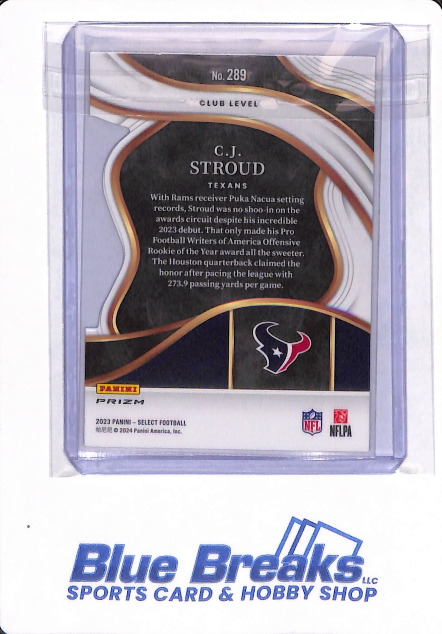 2023 Panini Select - CJ Stroud - #289 - Houston Texans - Football - Club Level - Die Cut