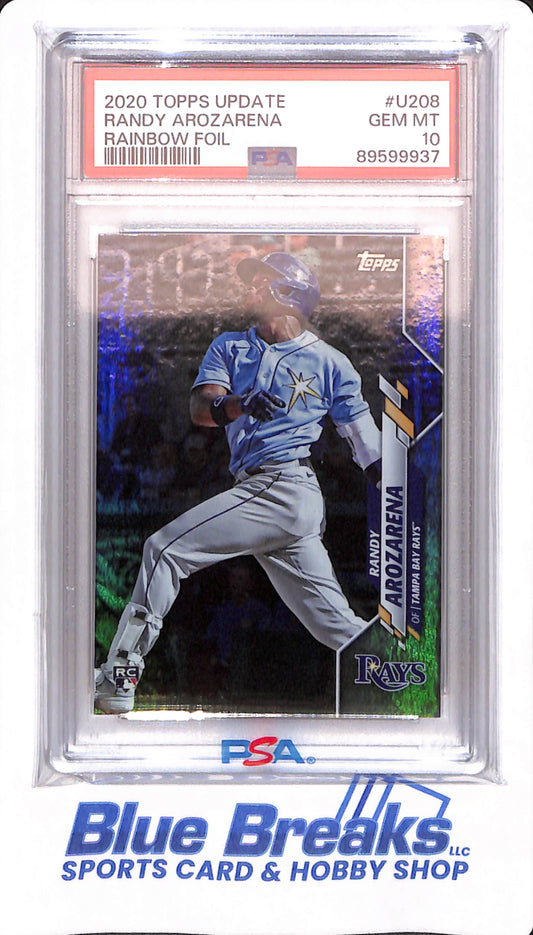 2020 Topps Update - Randy Arozarena - # U208 - Tampa Bay Rays - Baseball - PSA 10 - Rainbow Foil