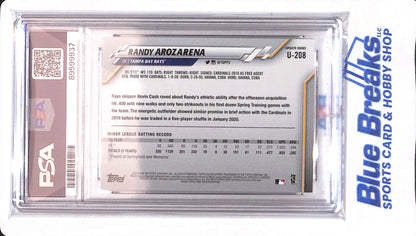 2020 Topps Update - Randy Arozarena - # U208 - Tampa Bay Rays - Baseball - PSA 10 - Rainbow Foil