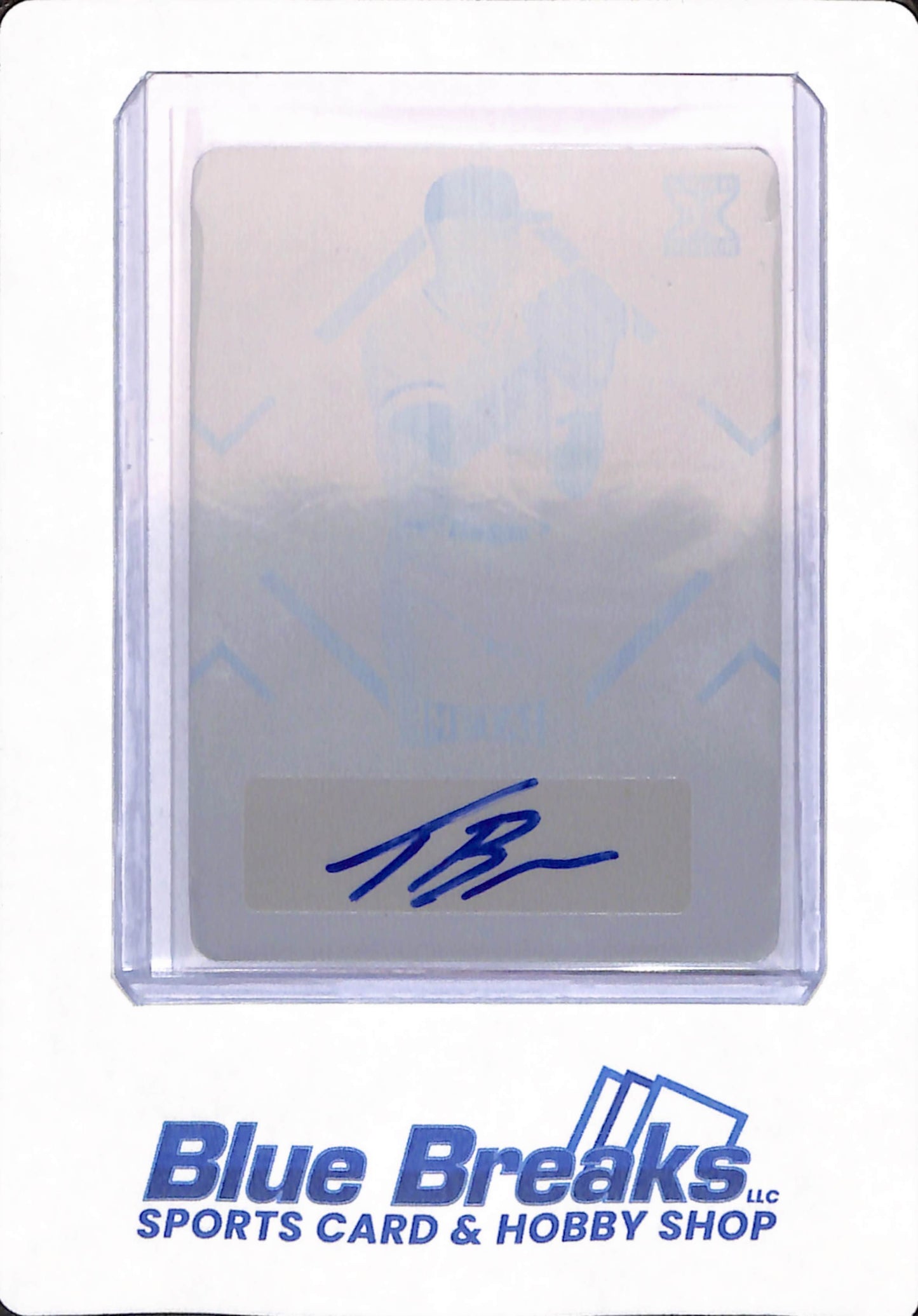 2022 Leaf Metal Baseball - Taj Bradley - Cyan Printing Plate - Tampa Bay Rays - 1/1 - Autographed