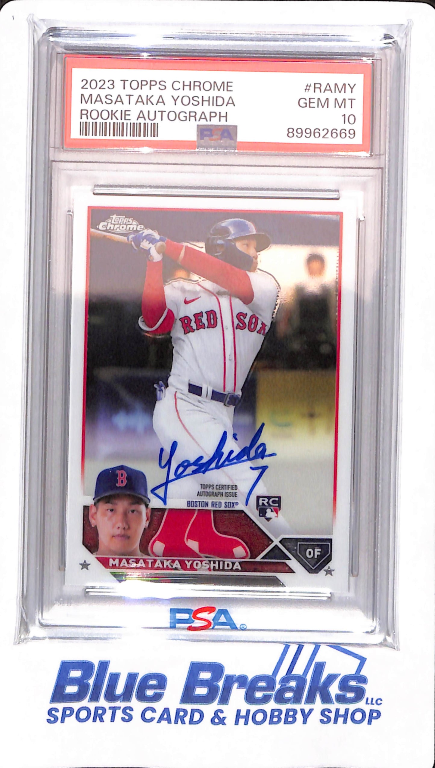 2023 Topps Chrome - Masataka Yoshida - # RAMY - Boston Red Sox - Baseball - Autographed - PSA 10