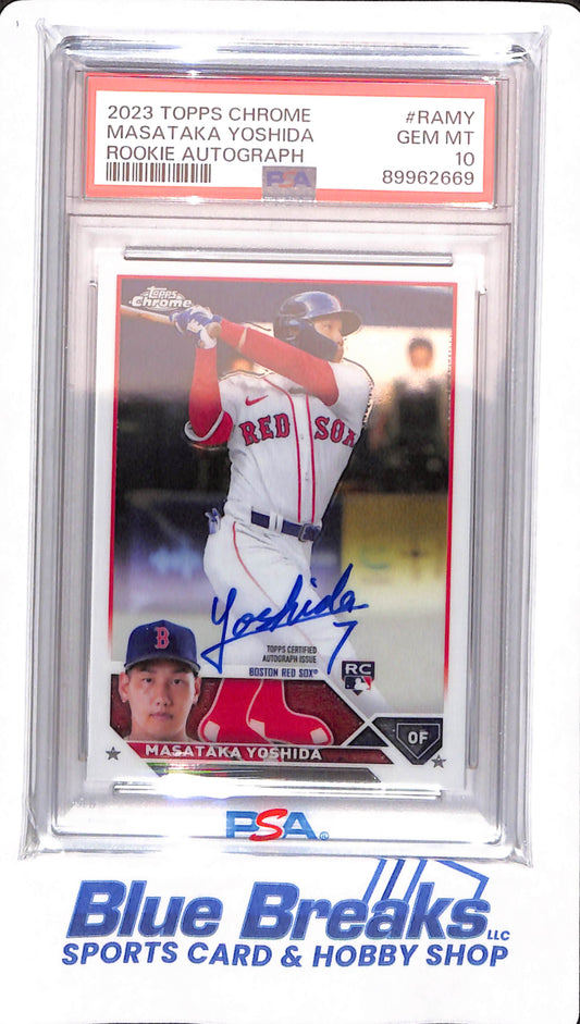 2023 Topps Chrome - Masataka Yoshida - # RAMY - Boston Red Sox - Baseball - Autographed - PSA 10